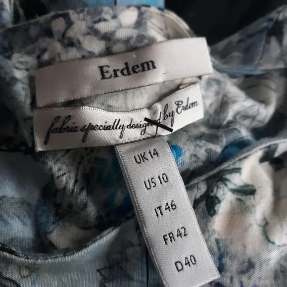 ERDEM Blue Floral Dress - Picture 8 of 8